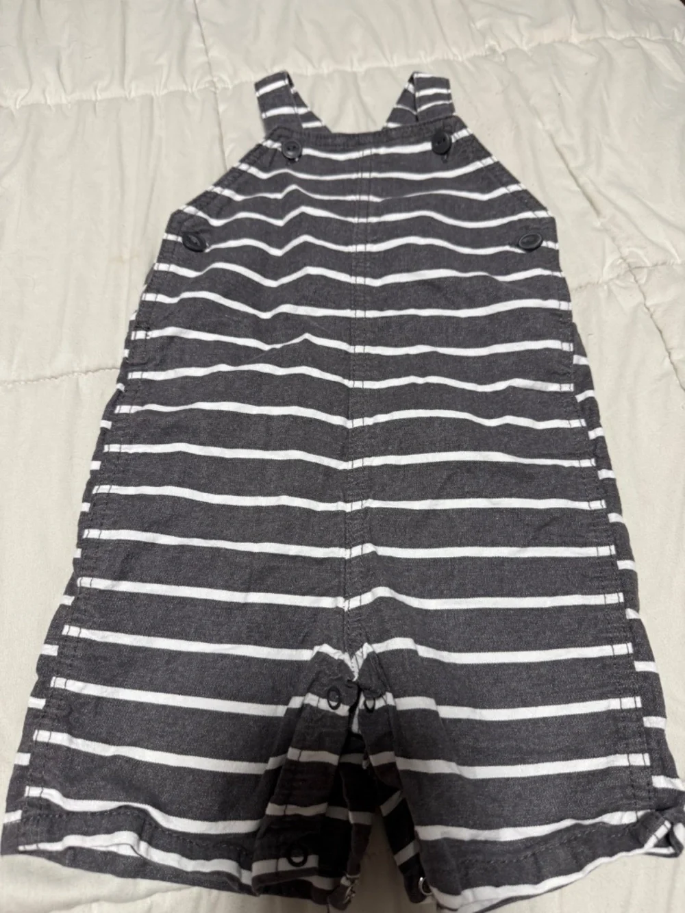 Carter's 24 Months 2-Piece Overalls & Tee Set Striped Alligator Cotton